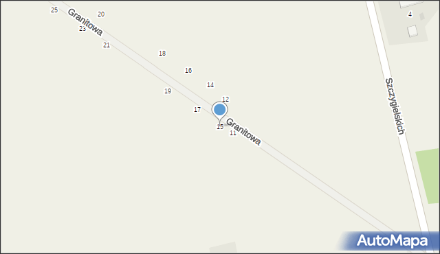 Izdebno Kościelne, Granitowa, 15, mapa Izdebno Kościelne