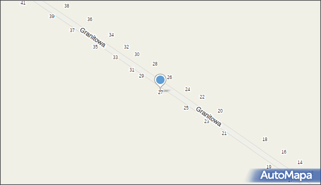 Izdebno Kościelne, Granitowa, 27, mapa Izdebno Kościelne