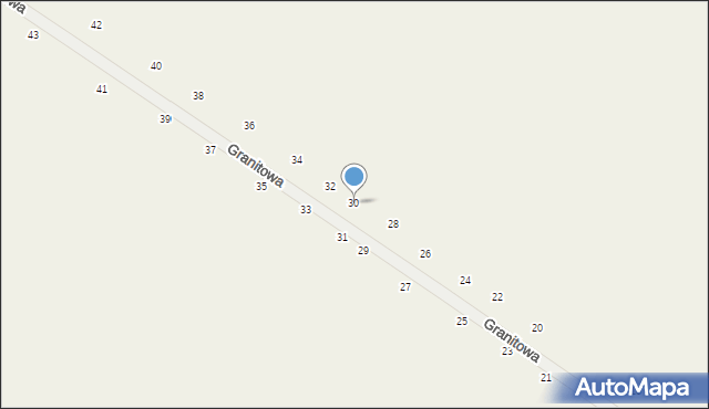 Izdebno Kościelne, Granitowa, 30, mapa Izdebno Kościelne