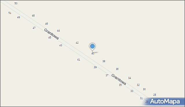 Izdebno Kościelne, Granitowa, 40, mapa Izdebno Kościelne