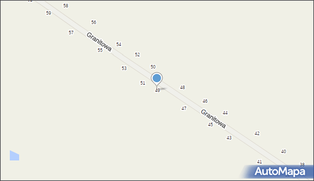 Izdebno Kościelne, Granitowa, 49, mapa Izdebno Kościelne
