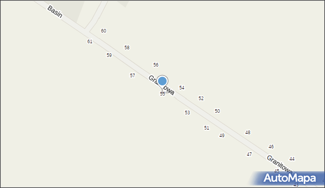 Izdebno Kościelne, Granitowa, 55, mapa Izdebno Kościelne