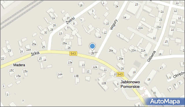 Jabłonowo Pomorskie, Grudziądzka, 28, mapa Jabłonowo Pomorskie