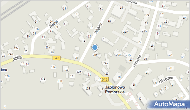 Jabłonowo Pomorskie, Grudziądzka, 28a, mapa Jabłonowo Pomorskie