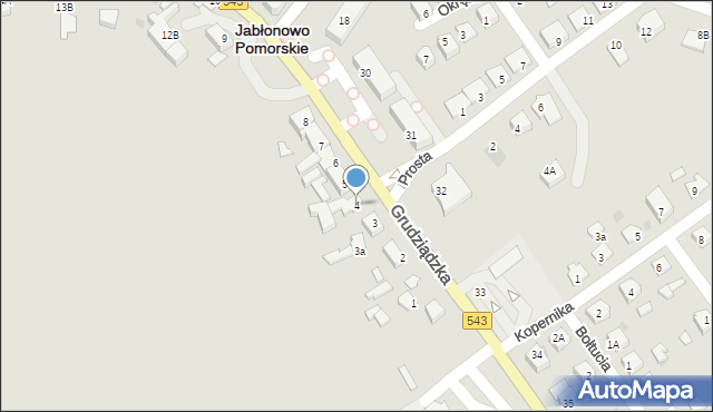 Jabłonowo Pomorskie, Grudziądzka, 4, mapa Jabłonowo Pomorskie