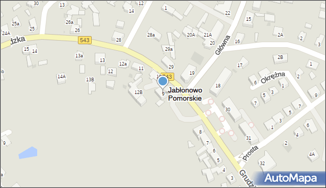 Jabłonowo Pomorskie, Grudziądzka, 9A, mapa Jabłonowo Pomorskie