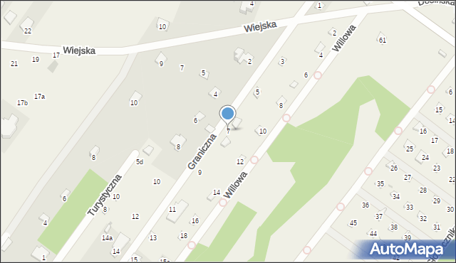 Jachranka, Graniczna, 7, mapa Jachranka