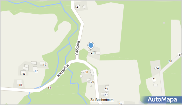 Jadowniki, Grodzka, 49, mapa Jadowniki