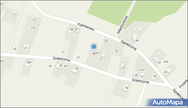 Janowice, Graniczna, 25, mapa Janowice