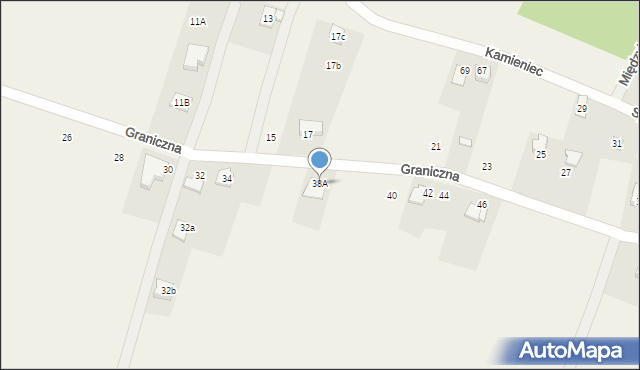 Janowice, Graniczna, 38A, mapa Janowice