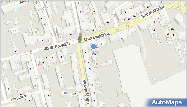 Jarosław, Grunwaldzka, 13a, mapa Jarosławia