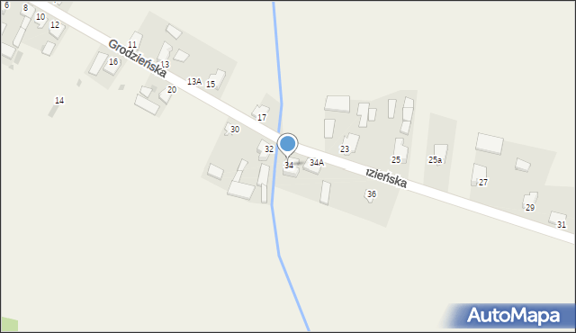 Jasionówka, Grodzieńska, 34, mapa Jasionówka