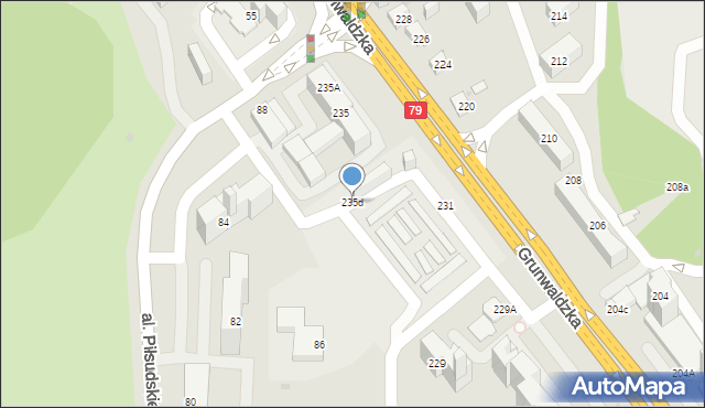 Jaworzno, Grunwaldzka, 235d, mapa Jaworzno