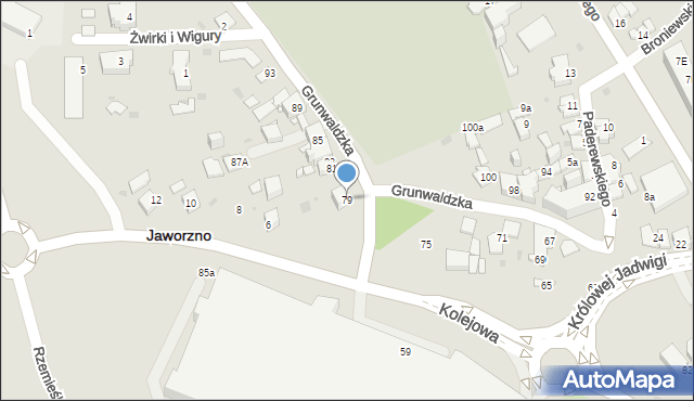 Jaworzno, Grunwaldzka, 79, mapa Jaworzno