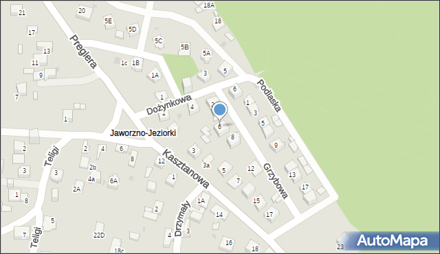 Jaworzno, Grzybowa, 6, mapa Jaworzno