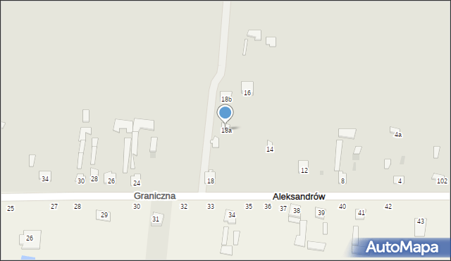 Jedlnia-Letnisko, Graniczna, 18a, mapa Jedlnia-Letnisko