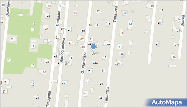 Jedlnia-Letnisko, Grunwaldzka, 23, mapa Jedlnia-Letnisko