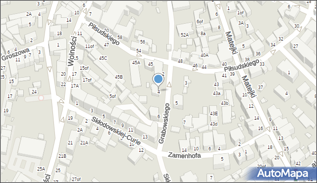 Jelenia Góra, Grabowskiego Józefa, 4, mapa Jelenia Góra