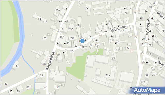 Jelenia Góra, Groszowa, 39, mapa Jelenia Góra