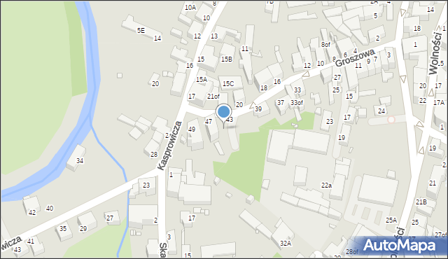 Jelenia Góra, Groszowa, 45, mapa Jelenia Góra