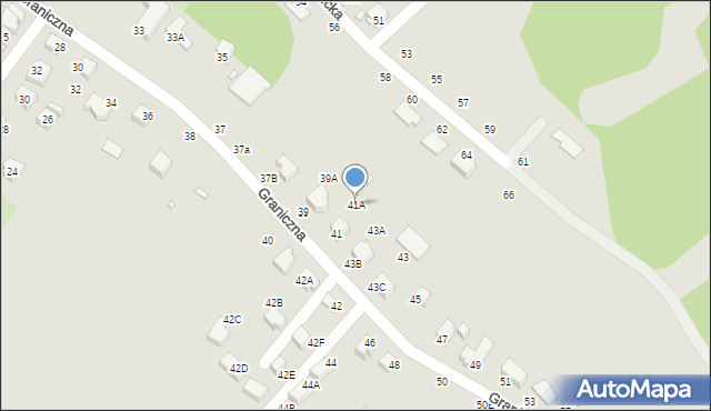 Jelenia Góra, Graniczna, 41A, mapa Jelenia Góra