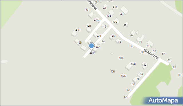 Jelenia Góra, Graniczna, 44B, mapa Jelenia Góra