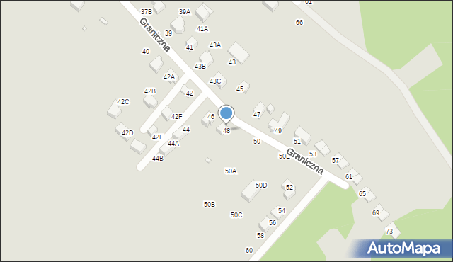 Jelenia Góra, Graniczna, 48, mapa Jelenia Góra