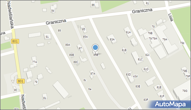 Józefów, Graniczna, 85B, mapa Józefów