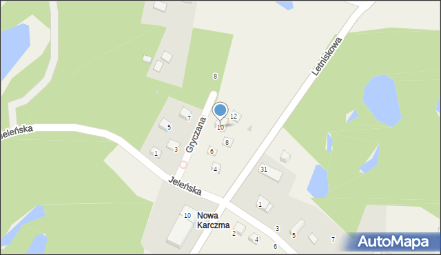 Kamień, Gryczana, 10, mapa Kamień