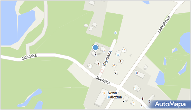 Kamień, Gryczana, 5, mapa Kamień