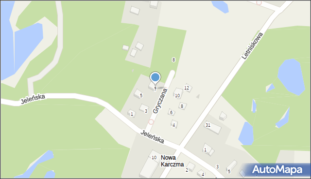 Kamień, Gryczana, 7, mapa Kamień