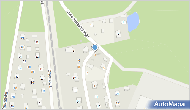 Kamienica Królewska, Gryfa Kaszubskiego, 3, mapa Kamienica Królewska