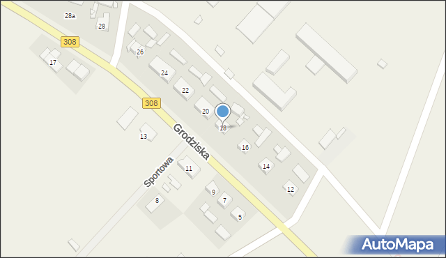 Kamieniec, Grodziska, 18, mapa Kamieniec