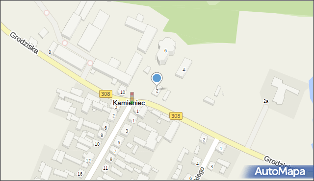 Kamieniec, Grodziska, 2, mapa Kamieniec