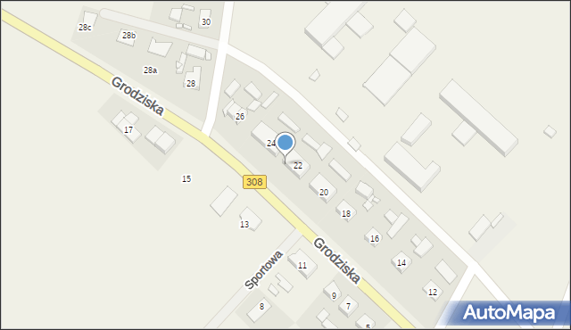 Kamieniec, Grodziska, 22/4, mapa Kamieniec
