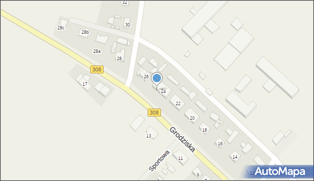 Kamieniec, Grodziska, 24/4, mapa Kamieniec