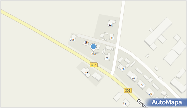 Kamieniec, Grodziska, 28a, mapa Kamieniec