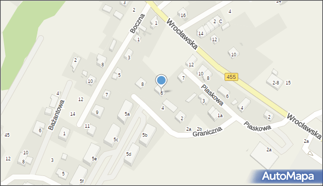 Kamieniec Wrocławski, Graniczna, 6, mapa Kamieniec Wrocławski