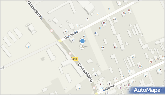 Kamyk, Grunwaldzka, 4b, mapa Kamyk