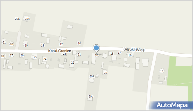 Kaski, Graniczna, 20, mapa Kaski