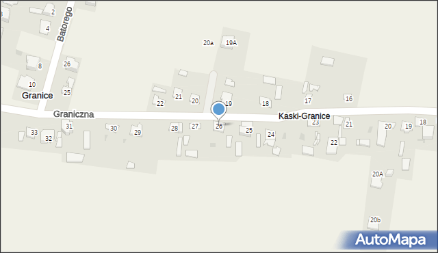 Kaski, Graniczna, 26, mapa Kaski