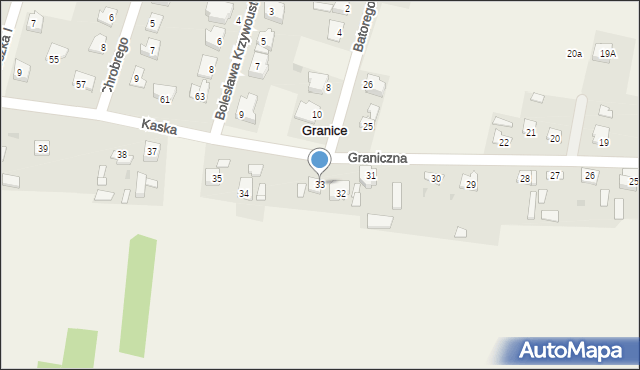 Kaski, Graniczna, 33, mapa Kaski