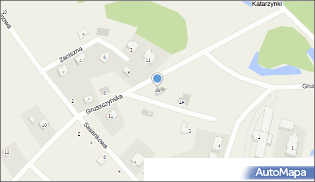 Katarzynki, Gruszczyńska, 4a, mapa Katarzynki