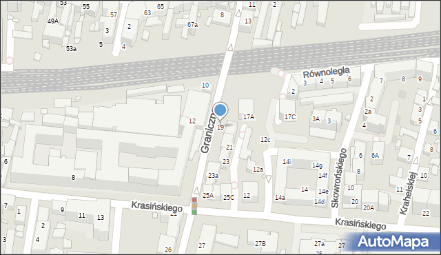 Katowice, Graniczna, 19, mapa Katowic
