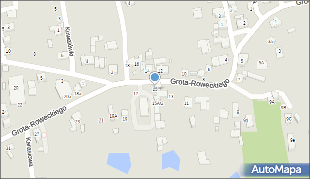 Katowice, Grota-Roweckiego Stefana, gen., 15, mapa Katowic
