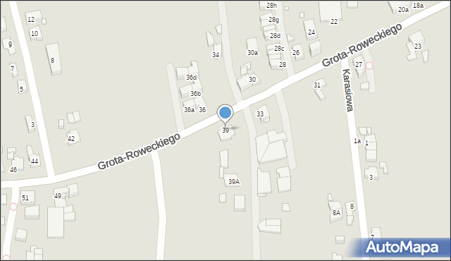 Katowice, Grota-Roweckiego Stefana, gen., 39, mapa Katowic