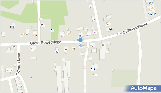 Katowice, Grota-Roweckiego Stefana, gen., 53, mapa Katowic
