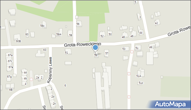 Katowice, Grota-Roweckiego Stefana, gen., 59, mapa Katowic
