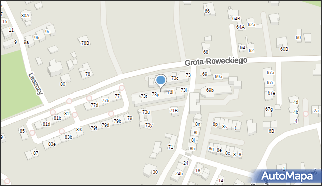 Katowice, Grota-Roweckiego Stefana, gen., 73o, mapa Katowic