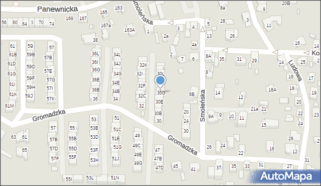 Katowice, Gromadzka, 30G, mapa Katowic